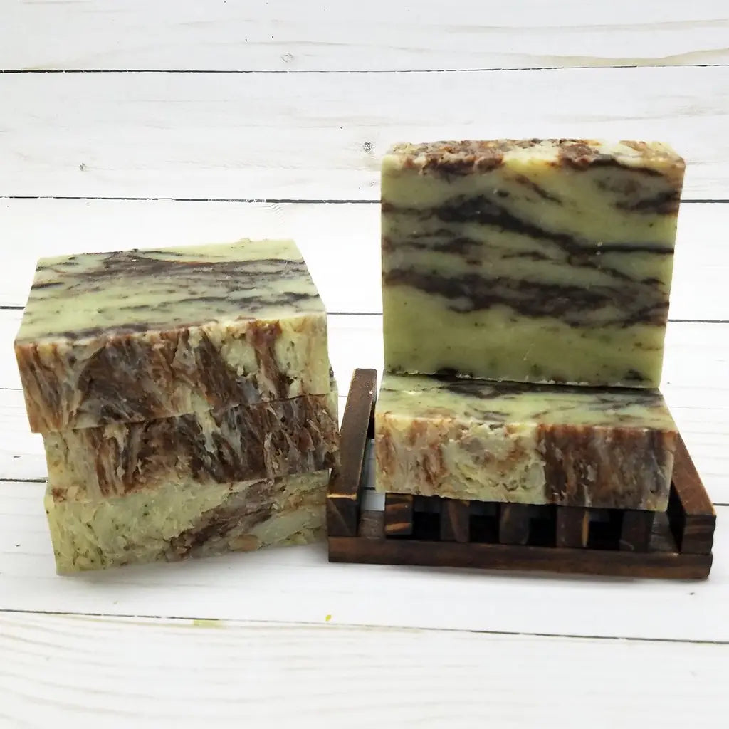 Organic Mint Chocolate Handmade Soap Black Oliver