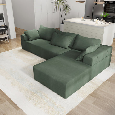 Modern Upholstered Sectional Sofa Couch Set,Modular 108" L Shaped
