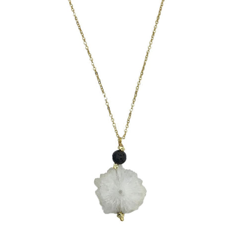 Solar Quartz Lava Necklace Ariel