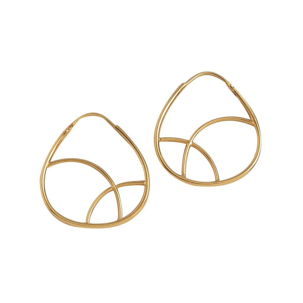 Geometric Gold Hoop Earrings Ariel