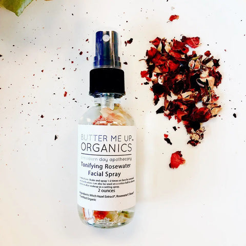 Organic Rosewater Toner / Facial Mist / Makeup Setting Spray / Organic White Smokey