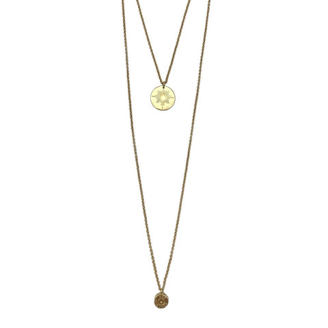 Layered North Star Bullet Necklace Ariel