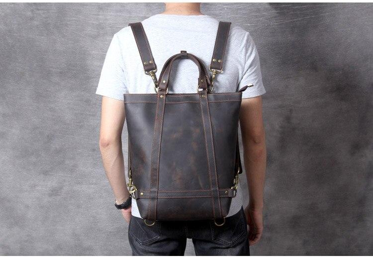 The Icarus | Handmade Vintage Leather Backpack Jade Gaia