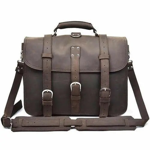 The Gustav Messenger Bag | Large Capacity Vintage Leather Messenger