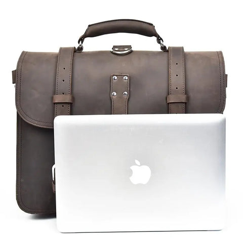 The Gustav Messenger Bag | Large Capacity Vintage Leather Messenger