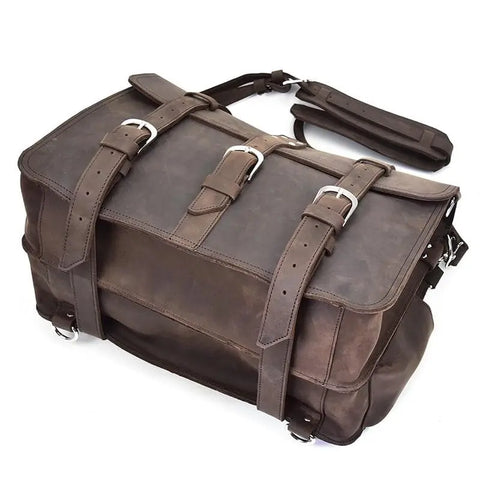 The Gustav Messenger Bag | Large Capacity Vintage Leather Messenger