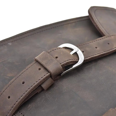 The Gustav Messenger Bag | Large Capacity Vintage Leather Messenger Jade Gaia