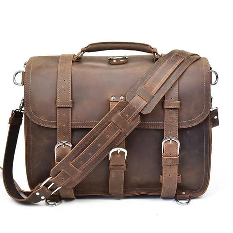 The Gustav Messenger Bag | Large Capacity Vintage Leather Messenger