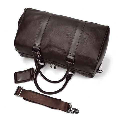 The Endre Weekender | Vintage Leather Duffle Bag Jade Gaia