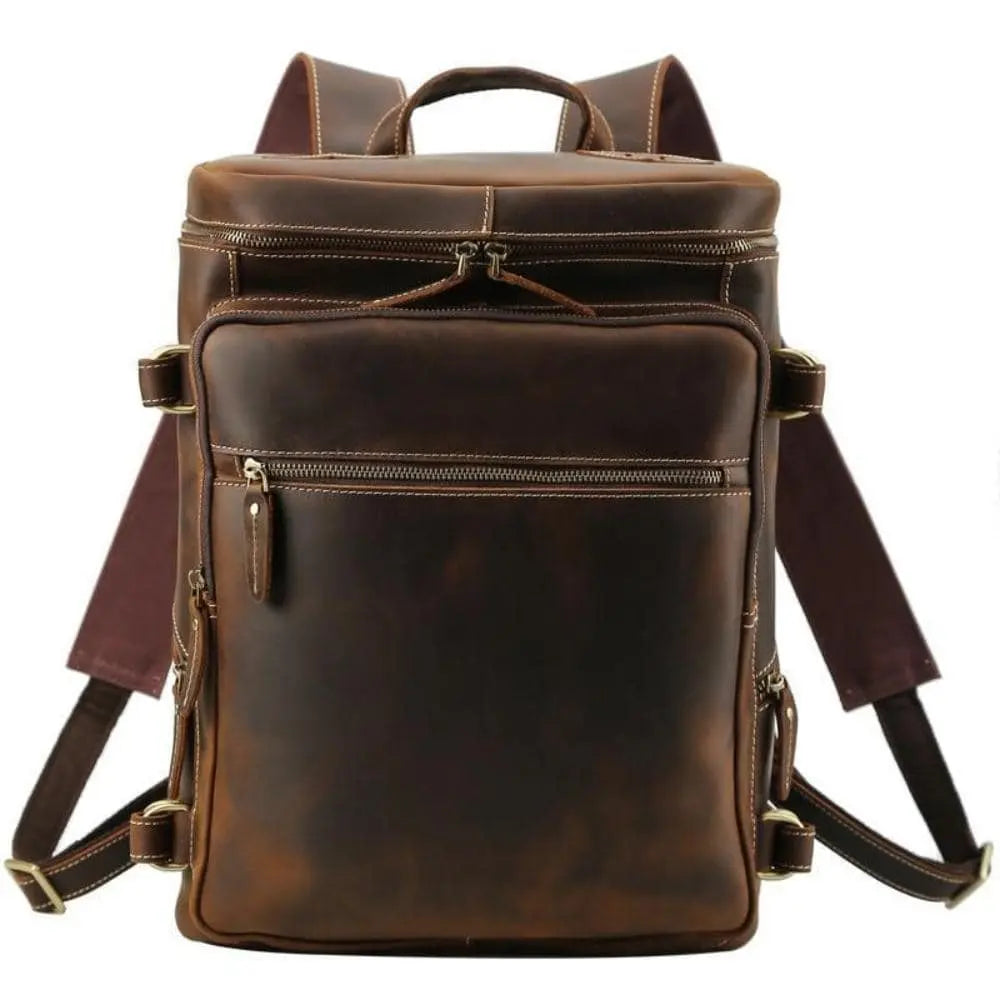 The Raoul Backpack | Handmade Vintage Leather Backpack Jade Gaia