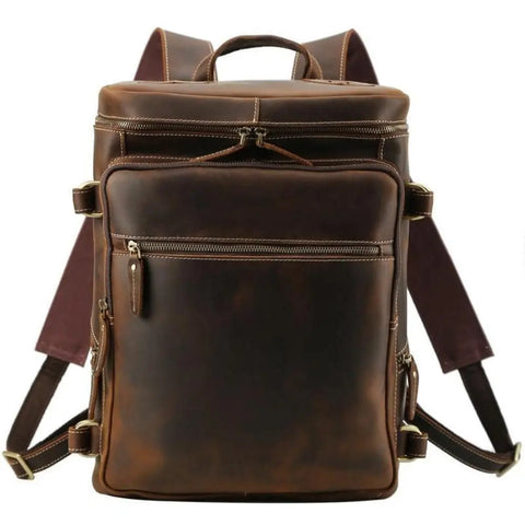 The Raoul Backpack | Handmade Vintage Leather Backpack Jade Gaia