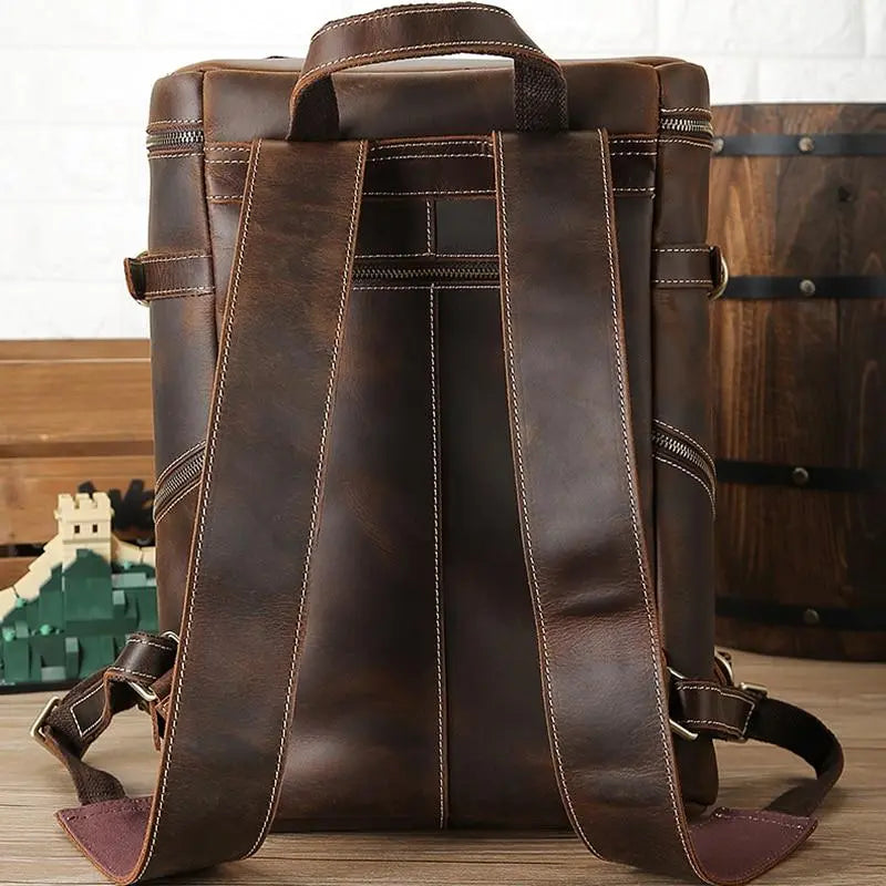 The Raoul Backpack | Handmade Vintage Leather Backpack Jade Gaia