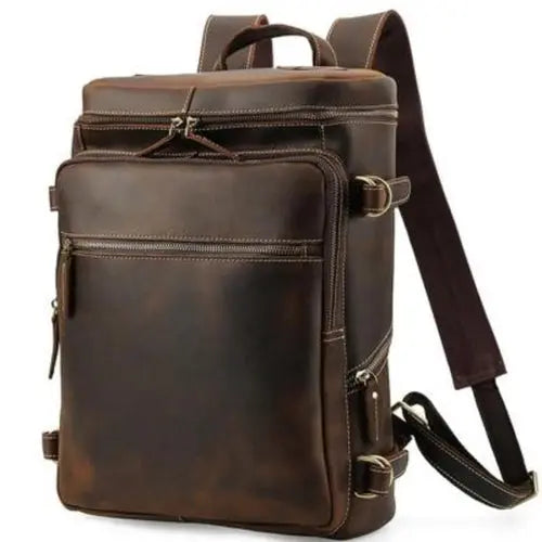 The Raoul Backpack | Handmade Vintage Leather Backpack Jade Gaia