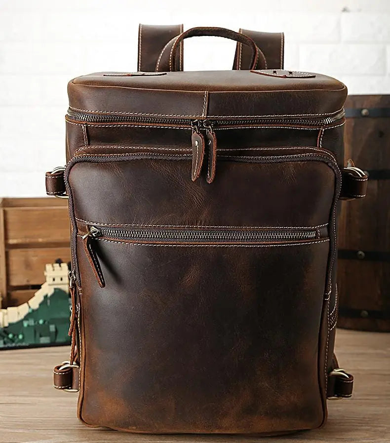 The Raoul Backpack | Handmade Vintage Leather Backpack Jade Gaia