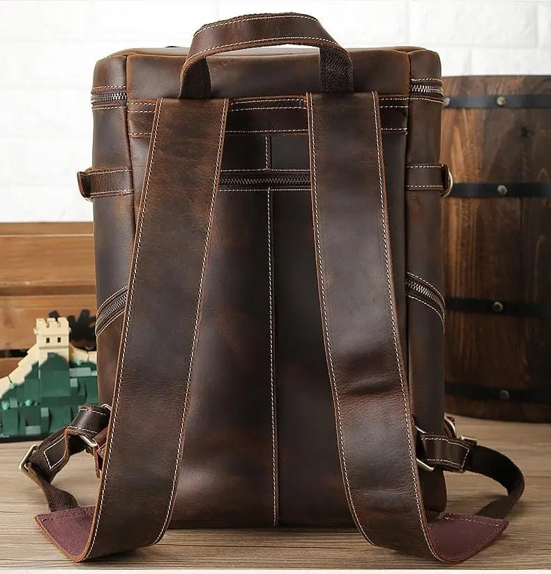 The Raoul Backpack | Handmade Vintage Leather Backpack Jade Gaia