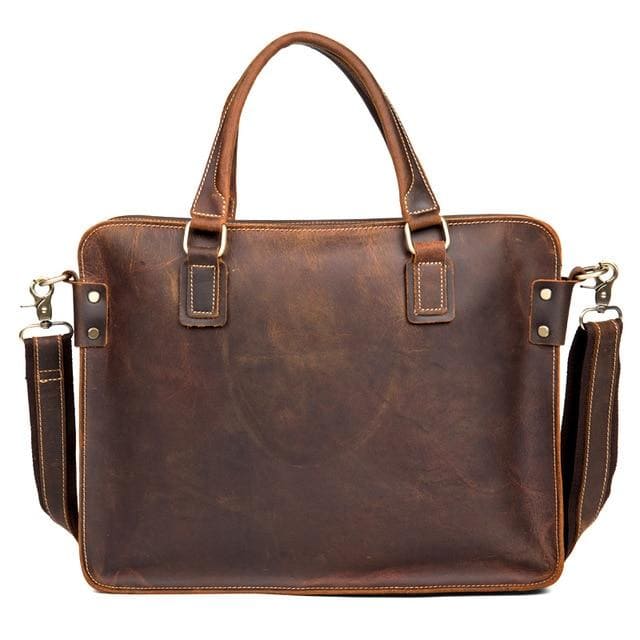 The Viggo Briefcase | Genuine Leather Messenger Bag Jade Gaia