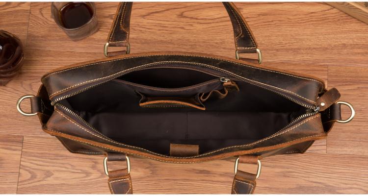 The Viggo Briefcase | Genuine Leather Messenger Bag Jade Gaia