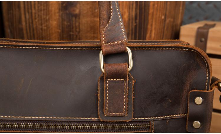 The Viggo Briefcase | Genuine Leather Messenger Bag Jade Gaia