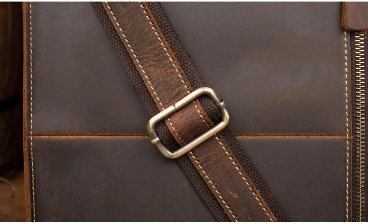 The Viggo Briefcase | Genuine Leather Messenger Bag Jade Gaia